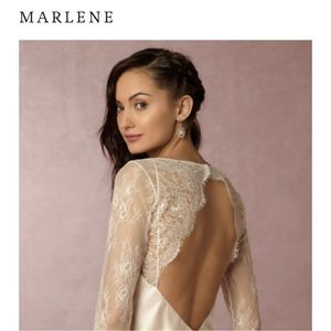 ANTHRO BHLDN ELLE & JAE Lace Marlene Bridal Topper L NWT